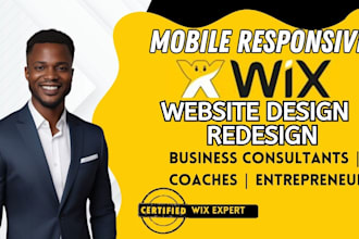 create a professional wix website for coaches, consultants and service providers