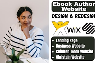design author ebook website squarespace wix business website christain website