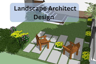 do master plan 2d 3d backyard landscape design as landscape architect