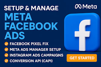 fix facebook ads issues or set up meta business ads manager, meta pixel setup
