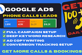 launch and manage google ads to generate calls and leads