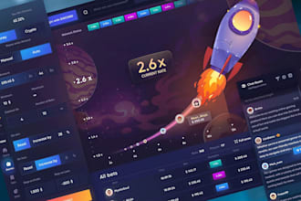 create crash game, ludo game, blackjack, 8 ball game, pool game, billiard game