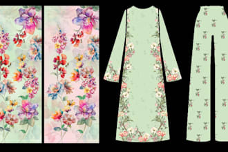 design custom textile prints for fashion and home decor
