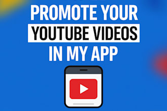 promote your youtube channel videos with my app