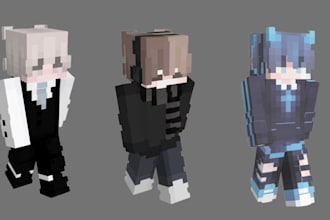 make a custom minecraft skin plus pius pixel art illustration