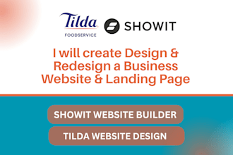 design and redesign showit, tilda and weebly website