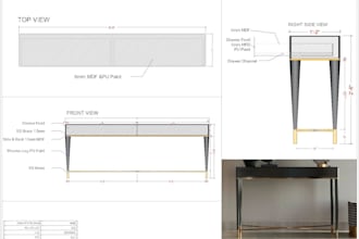 make cad and sketup models for furniture, woodworking plan, and home
