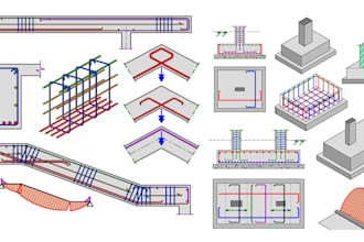 render reinforced concrete design of slabs, beams, staircase handrails, pe stamp