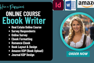 ghostwriter ebook,kdp amazon upload,real estate online course,survey respondents