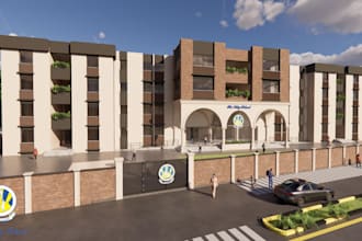 create architectural plans and elevations for the school buildings