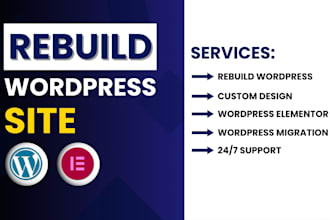 rebuild wordpress site from scratch