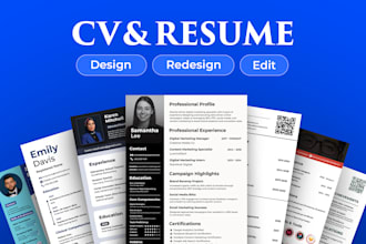 design a professional resume or CV redesign to help you get hired