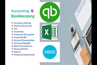do quickbooks online setup, bookkeeping, and reconciliation