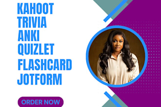 create kahoot, anki, flashcard, jotform and interactive quiz