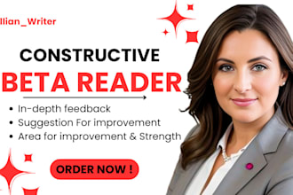 beta read, critique and alpha read your novel or book