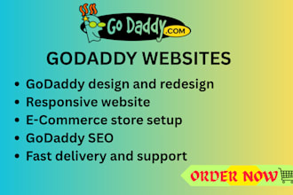 design godaddy website, redesign godaddy website, fix godaddy expert elementor