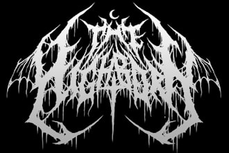 make black, slam, or death metal logo for your band