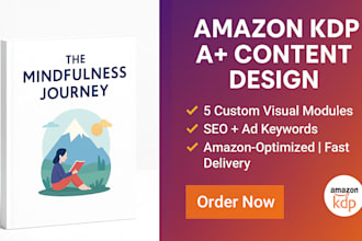 design high quality 5 a plus content modules for your amazon KDP book