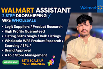 manage walmart store to sell profitable products wfs and 2 step dropshipping a2z