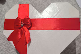 decorate you a hand painted heart shaped wooden box