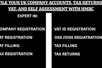 file your UK company accounts, tax returns, vat, and self assessment with hmrc