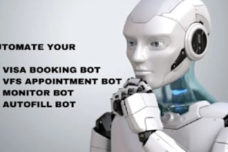 build vfs appointment bot, vfs booking bot, bls bot, vfs bot, appointment bot,
