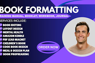 do amazon kdp book formatting, ingramspark, pdf lead design, training manual
