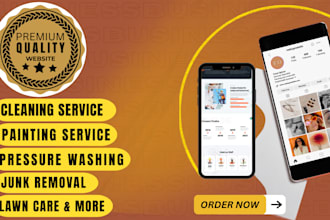 design handyman, junk, cleaning, painting, pressure washing service website