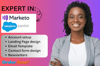 design marketo landing page email template pardot landing page