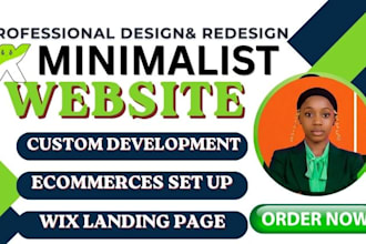 design minimalist wix website,wix portfolio or personal brand minimalist website