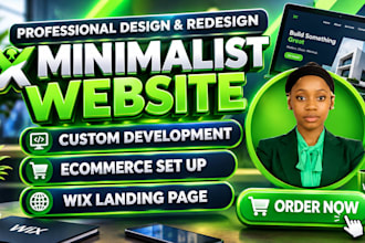 design minimalist wix website,wix portfolio or personal brand minimalist website