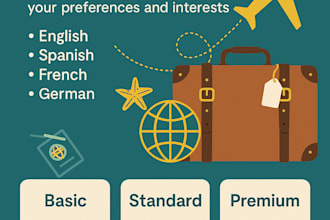 create a personalized vacation itinerary just for you