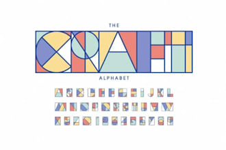 design bold geometric logo with striking typography