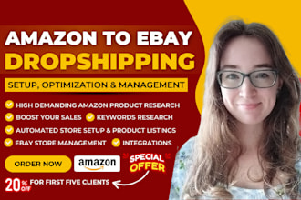 do amazon to ebay dropshipping top listings product research store management VA