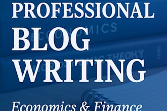 write high quality economics and finance articles