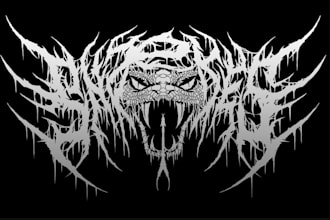 do death metal, black metal, slamming, brutal logo