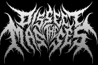 make death metal, and brutal logo for you band or brand