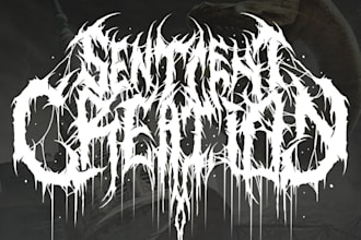 make black metal, slam, death metal logo design band