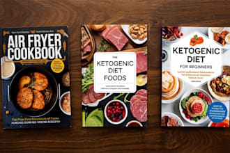 professional cookbook cover design for your recipes