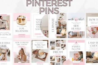 create viral pinterest pins, boards, seo and templates in canva