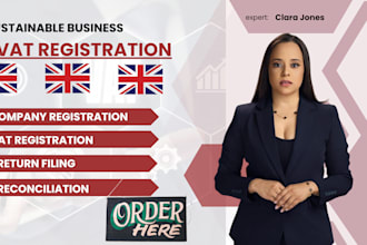 handle UK company registration, vat registration, utr, and vat returns filing