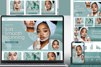 customize skincare shopify store beauty cosmetics spa store website dropshipping