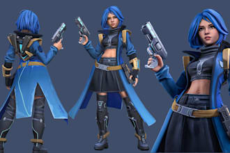 model 3d stylized character 3d game character model 3d assets in blender maya