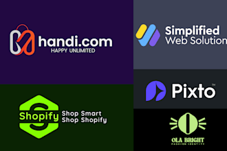 professional shopify online store website business shop retail logo