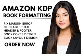 amazon kdp ebook formatting, book layout design, for fiction and non fiction