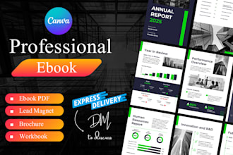 design ebook PDF, lead magnet, workbook, and brochure in canva
