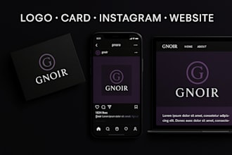 design  business cards, websites, and instagram content