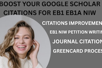 publish journal article on google scholar, boost citations for eb1, eb1a, niw
