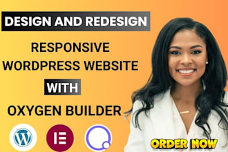 design or redesign a responsive wordpress website with oxygen builder