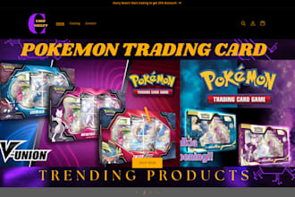 trading card shopify store, website, pokemon store, website, trading card store